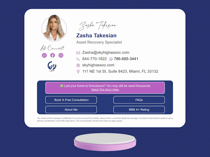 do modern HTML email signature for outlook, gmail, apple etc