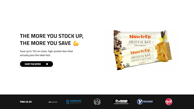 Muscle Up Bar Landing Page built by Fuad M.