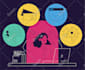 create a unique custom vector illustration in flat style
