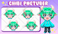 draw png tuber model for streaming in chibi style