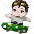 draw a cute chibi character for icon and streaming