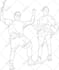draw black and white outline illustration diagram
