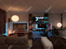 do home decorating plan with 3d model, render for bedroom, living room, kitchen