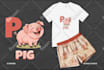 create custom tshirt design clothing brand illustration for your brand or band