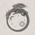 create flash tattoo woodblock style, traditional, vintage