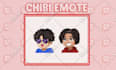 draw cute chibi emotes or badge for twitch kick youtube