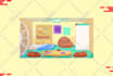 draw custom live2d anime background for vtuber, animation, concept art