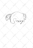draw pet ears silhouette for tattoo
