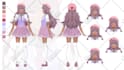 draw a custom reference sheets for your characters vtuber