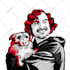draw a black and white to color vector art portrait