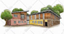 do a watercolour illustration for landscape and building