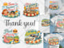 create hand drawn watercolor illustrations themed clip art