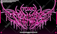design death metal logo with texture and chrome effect