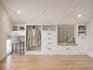 do walk in closet, millwork cabinet 2d floor plan and 3d model