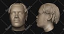 sculpt a detailed 3d bust, 3d face for 3d printing