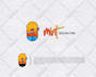 do modern line art text or badge logo design