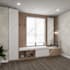 3d design kitchen , cabinet, and bathroom interior with render