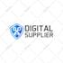 design modern line art text and badge logo design