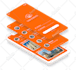 create vector isometric illustration for app and web