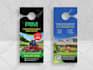 do lawn care door hanger postcard and flyer design