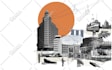 create a collage style render using photoshop