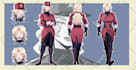 draw character sheet design or reference sheet for you