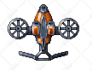 draw top, side, front, military pixel art sprite