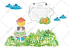create hand painted watercolor children book illustrations