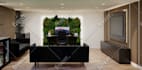 do living room interior design and 3d rendering