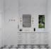do bathroom interior design in 3d and render