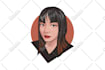 draw minimalist avatar  social media profile picture vector