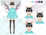 draw a custom reference sheets for your characters vtuber