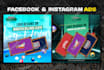do facebook ad image, ads design, ad creative, instagram post for any business