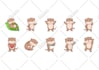 create cute 2d cartoon characters, mascot, and logo