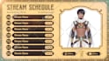 design amazing stream schedule for vtuber or streamers