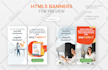 create 6 sizes HTML5 creative banner ads