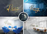 do 100 realistic office interior branding logo mockups design