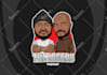 design podcast logo and cover art with cartoon style