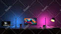 design 3d room background for stream