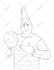 draw simple cartoon line art illustration