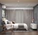 create modern bedroom interior design and realistic 3d rendering