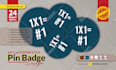 design badges, buttons, magnets, patches, pins, stickers
