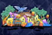 make colorful graffiti and character illustration
