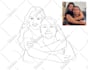 create luxury wedding line art portrait from your photo