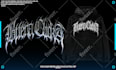 design death metal logo with texture and chrome effect