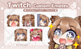 create custom anime twitch emotes or sub badges or sticker