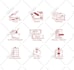 create outline,crisp vector line svg icon set