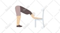 draw yoga, workout, fitness pose, exercise illustration