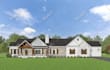 design house exterior model, 3d rendering, walkthrough