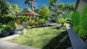 design backyard, garden, pool, patio, terrace as landscape architect
